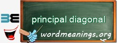WordMeaning blackboard for principal diagonal
